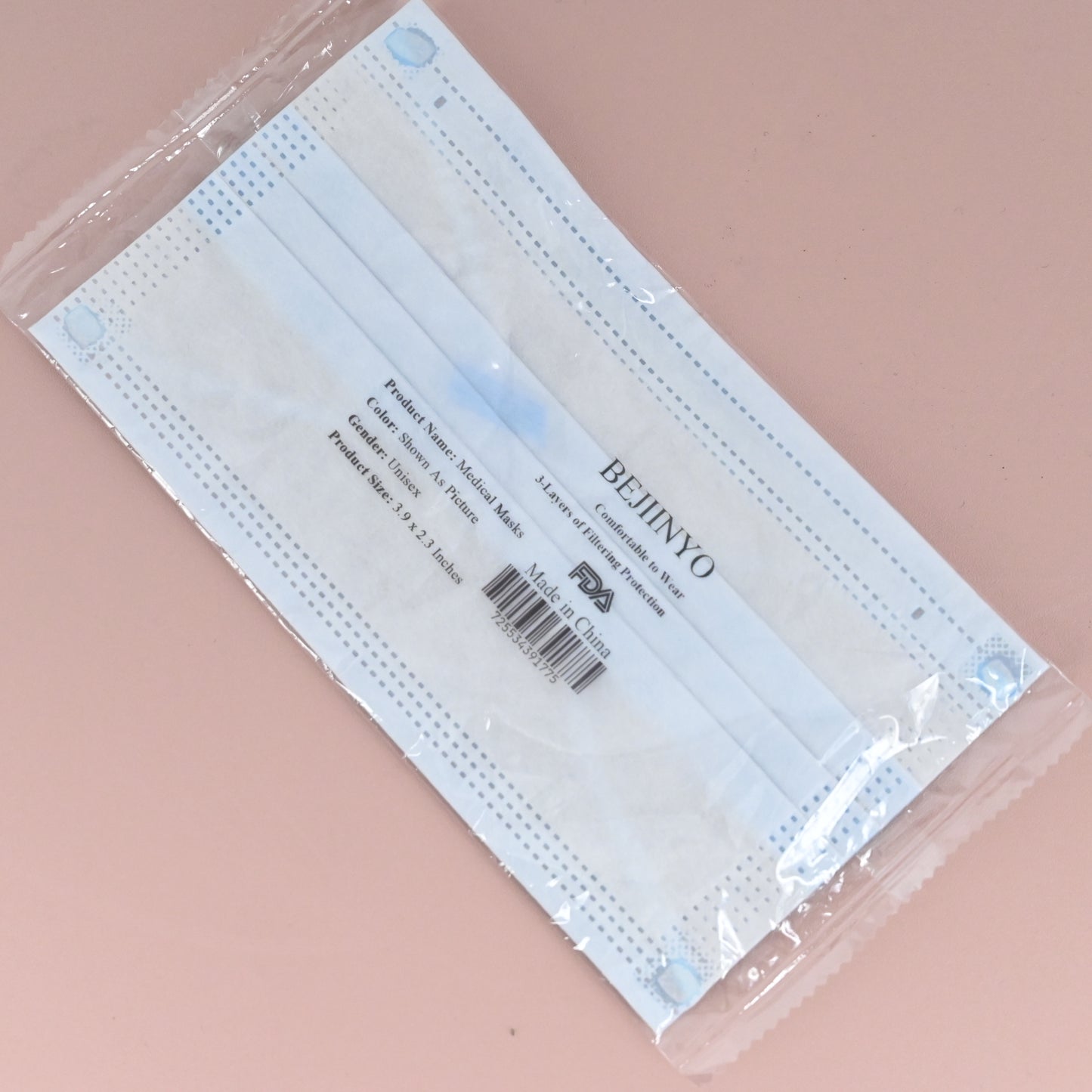 BEJIINYO 100Pcs Medical Masks Surgical Masks Blue Masks, 3 Ply Protection Face Masks