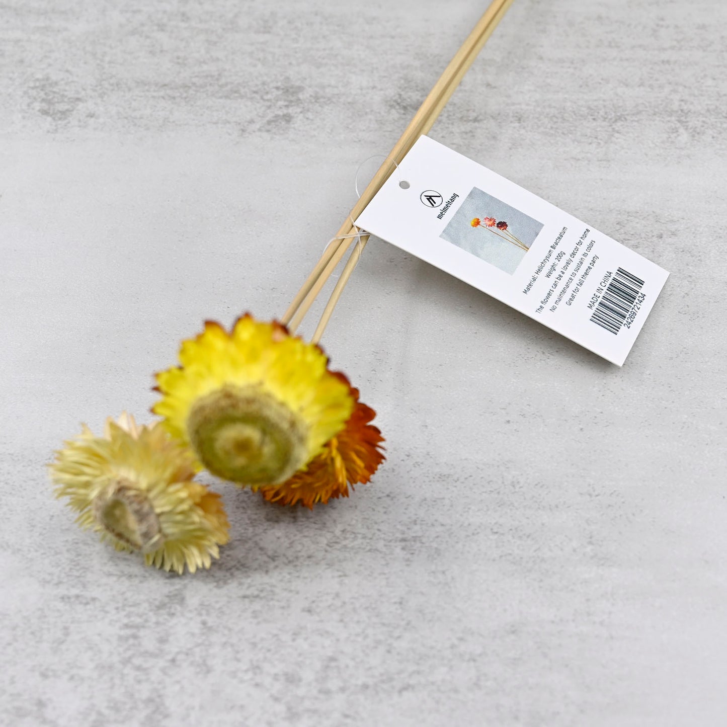 Meimeitang 1 Piece Dried Flower in Yellow