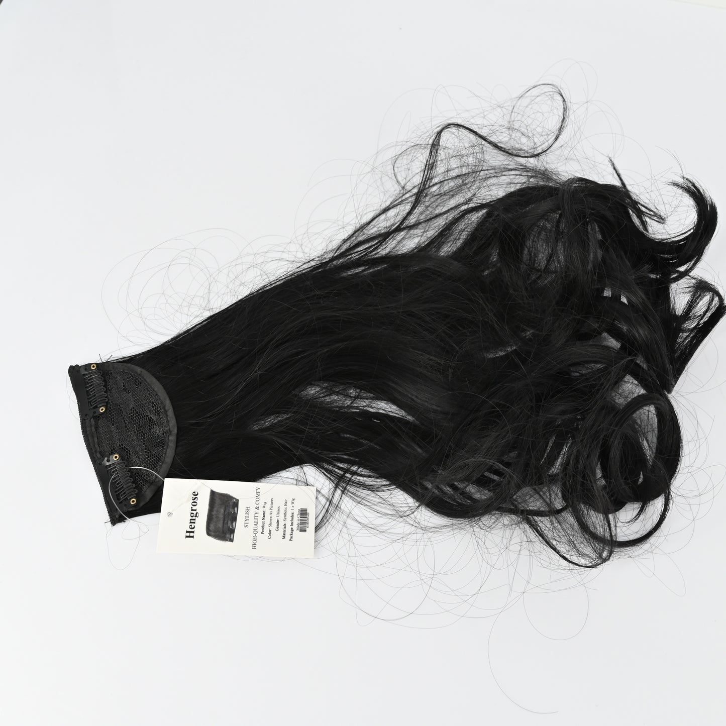 Hengrose Black Synthetic Wig Premium False Hair