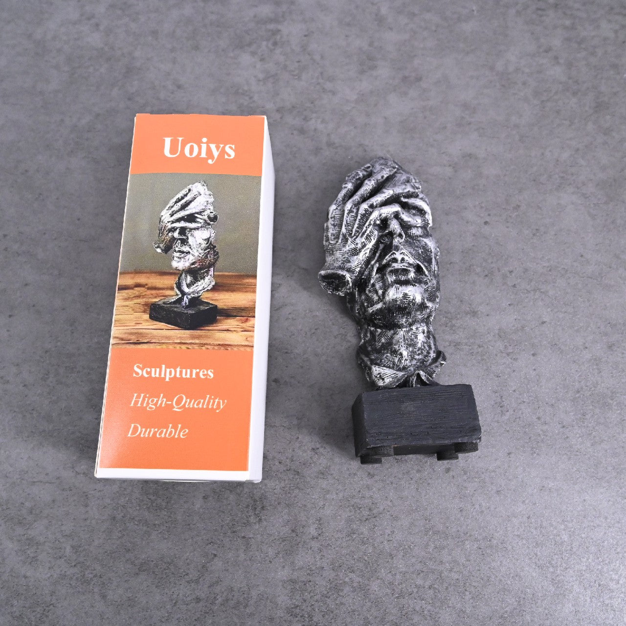 Uoiys Sculptures of Metal Retro Simple Sculpture Craft Ornament Wine Cabinet Desktop Decoration