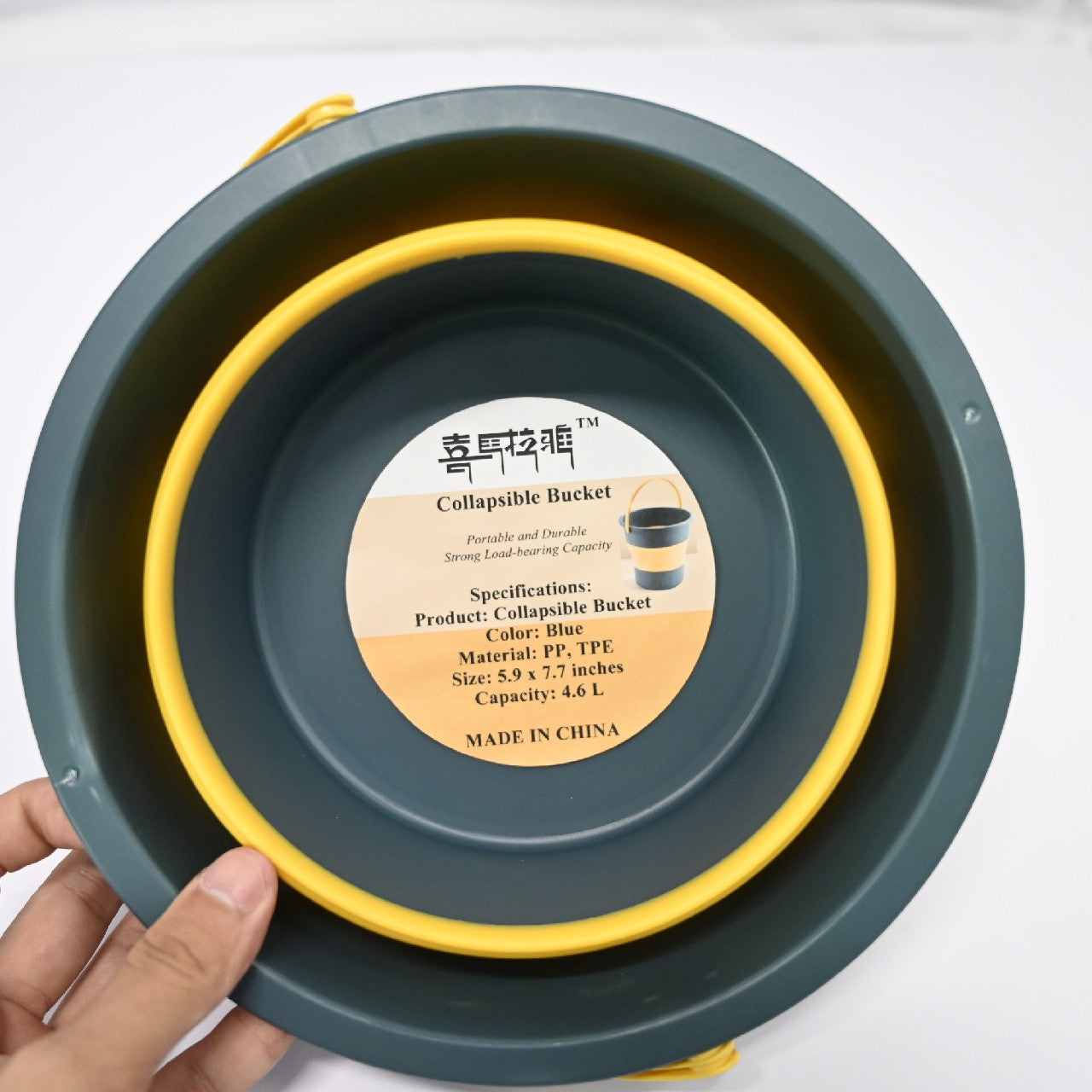 Collapsible Plastic Bucket Portable Folding Bucket for Camping Fishing
