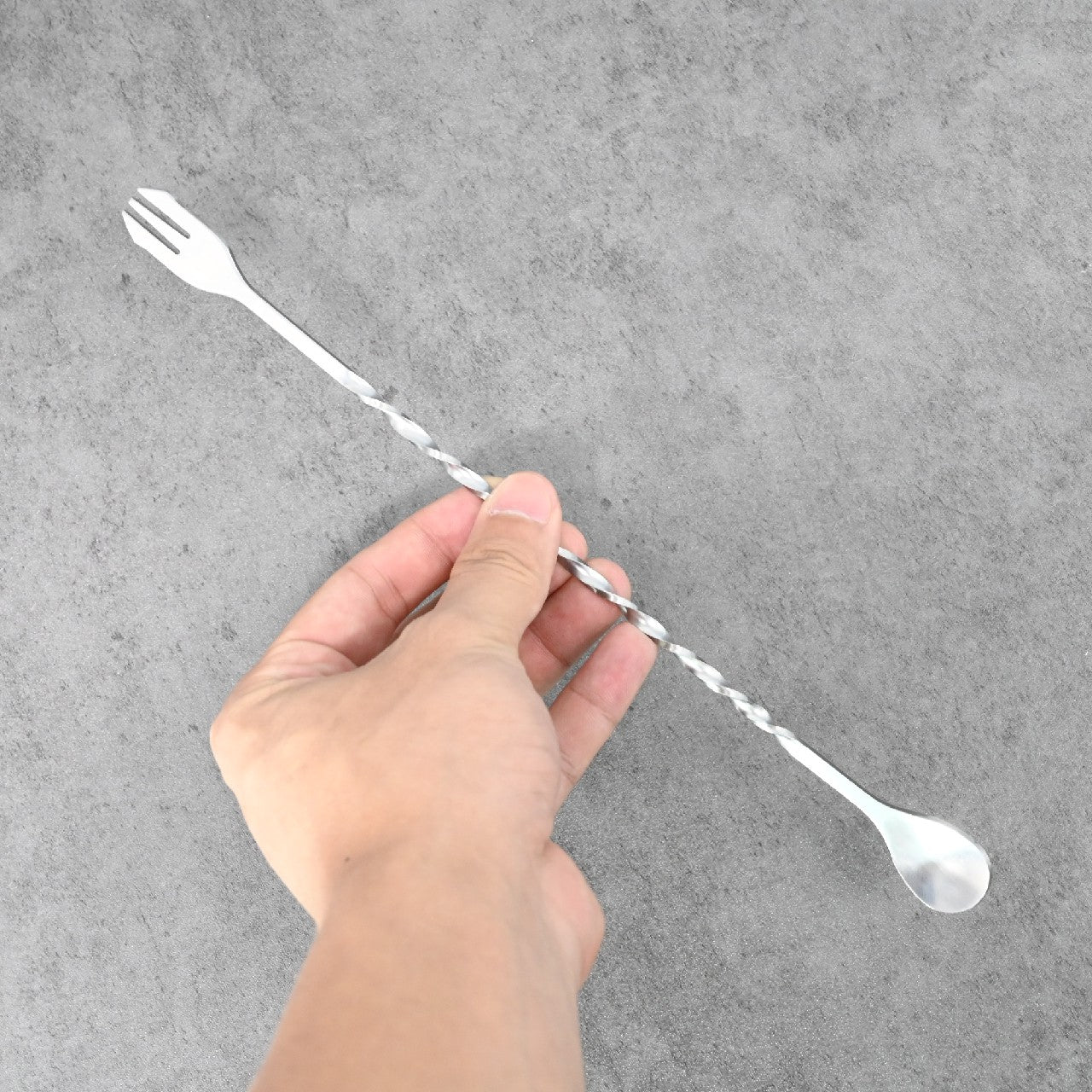 MingZhiCheng Stainless Steel Beverage Stirrers for Stir Cocktail Drink Swizzle Stick In Silver