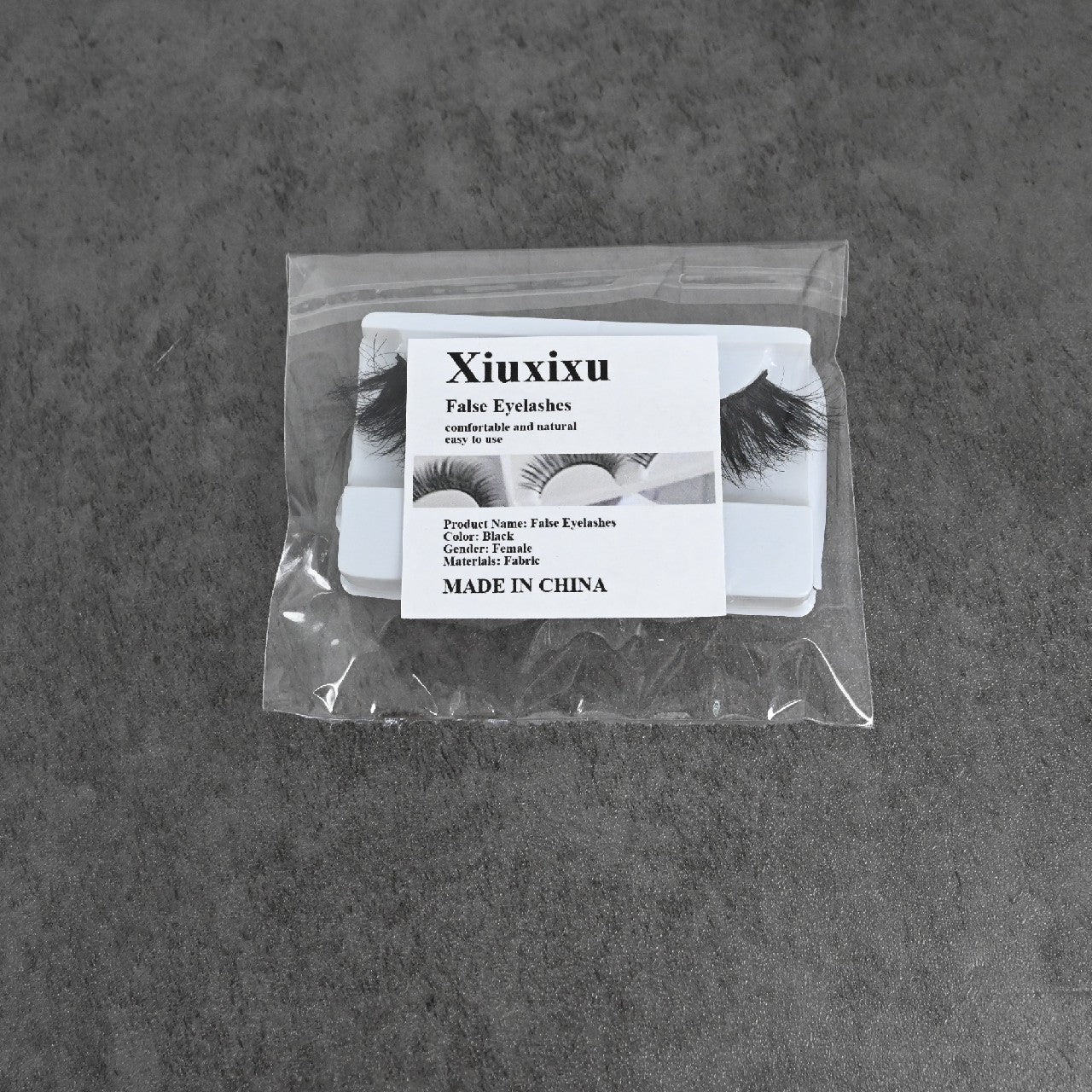 Xiuxixu Natural Thick Cross Type False Eyelashes Curl False Eyelashes in Black