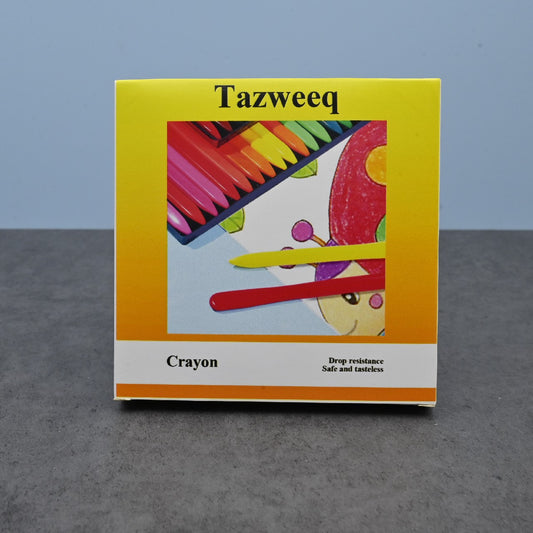 Tazweeq Washable Safe Crayons 12 Colors Non-Toxic Crayons Coloring Art Supplies