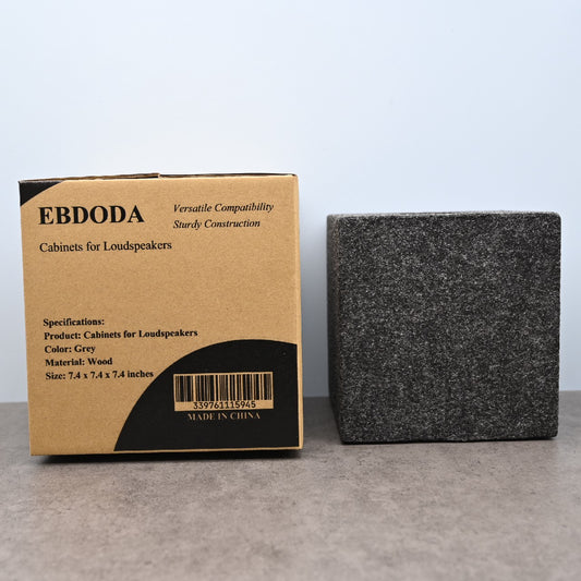 EBDODA Wood Cabinets for Loudspeakers, Gray, Sound-Absorbing and Bass-Enhancing