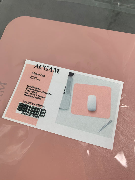 ACGAM Mousepad for Gaming Laptop Computer Desk Wrist Rests Office Desk Accessories In Pink