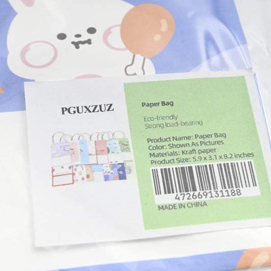PGUXZUZ Children Paper Bags Handbags Kids Birthday Packaging Bag Party Decorations