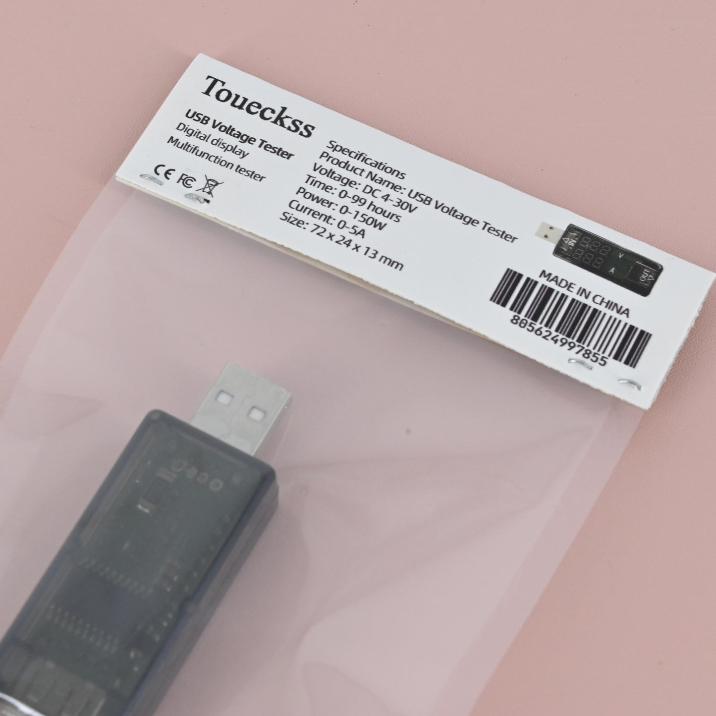 Toueckss USB Current Voltage Capacity Tester Capacity Tester Meter Mobile Power Detector