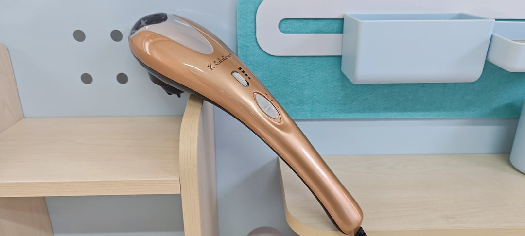 Vibromassage Apparatus Handheld Neck Back Electric Vibromassage Massager, Gold