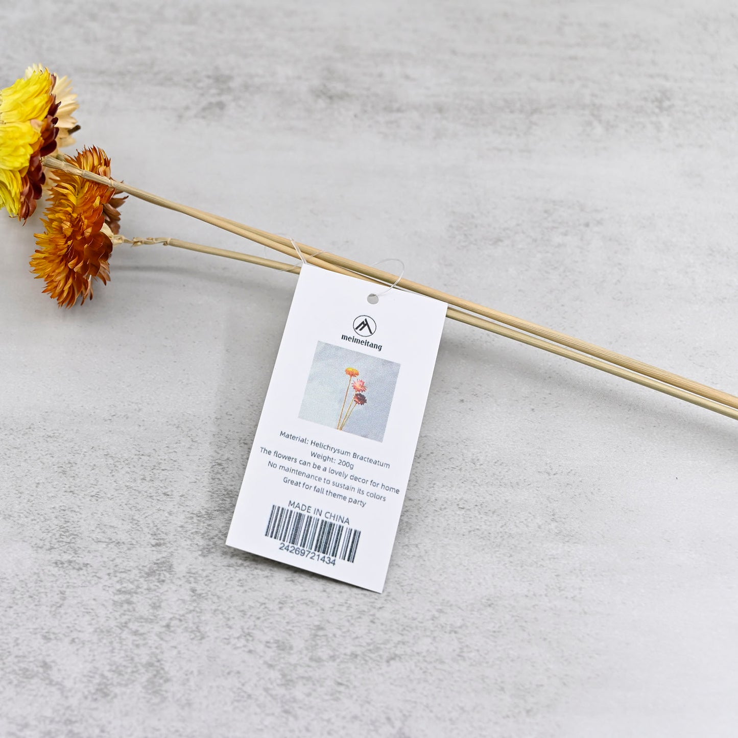 Meimeitang 1 Piece Dried Flower in Yellow