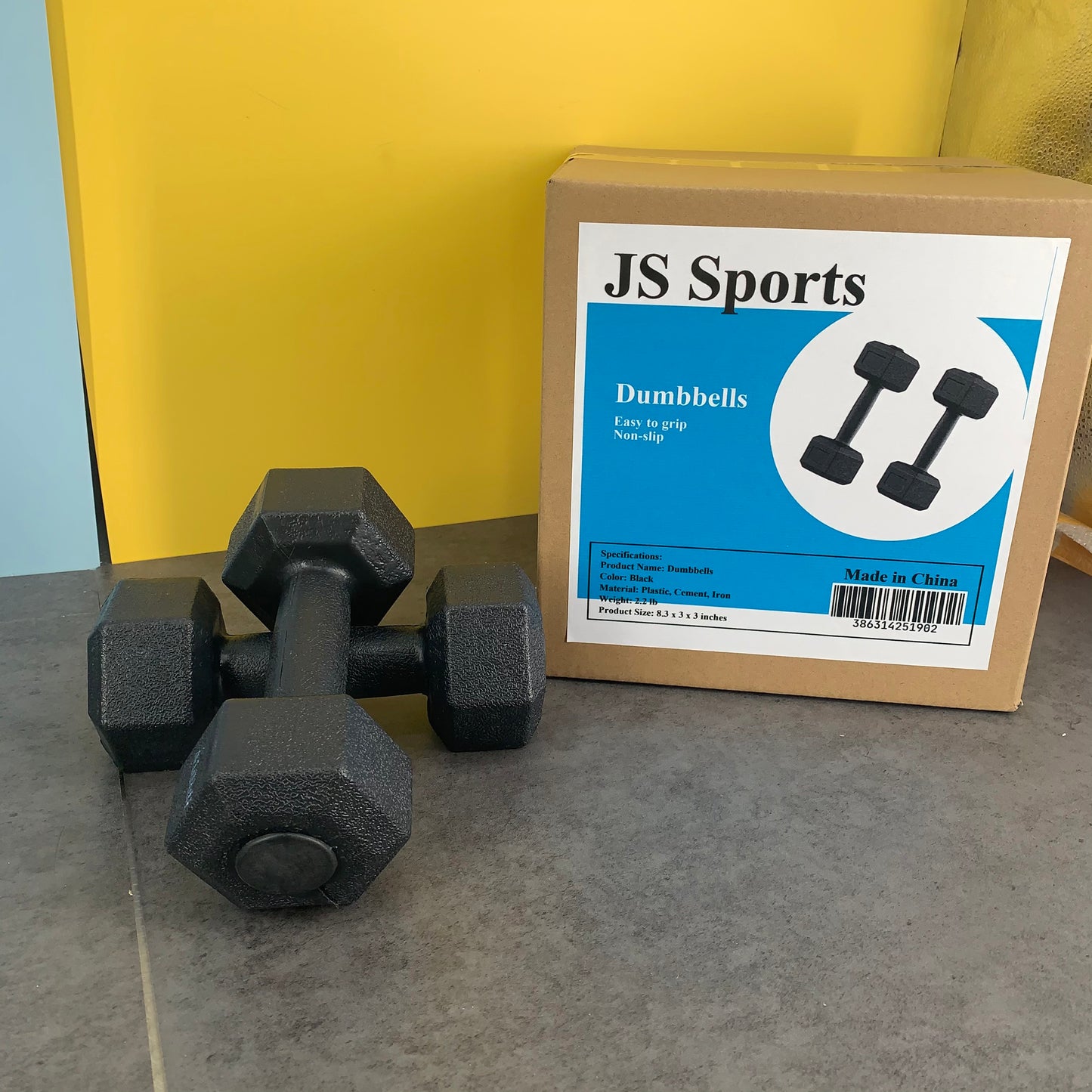 JS Sports 2PCS 2.2LB Dumbbell Barbell Exercise Equipment