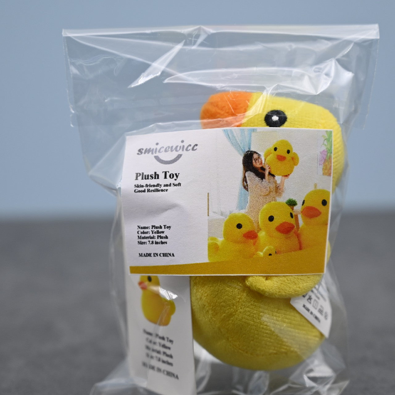 smicewicc Yellow Duck Soft Plush Sleeping Pillow Stuffed Animal Toys for Kids