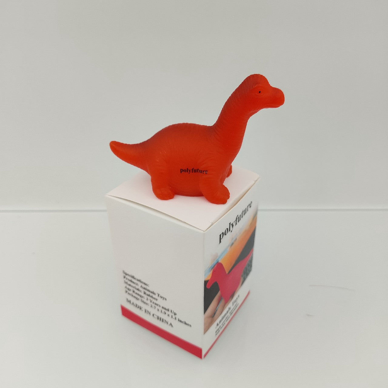polyfuture Mini Dinosaur Toys Set Party Favors for Kids, Red
