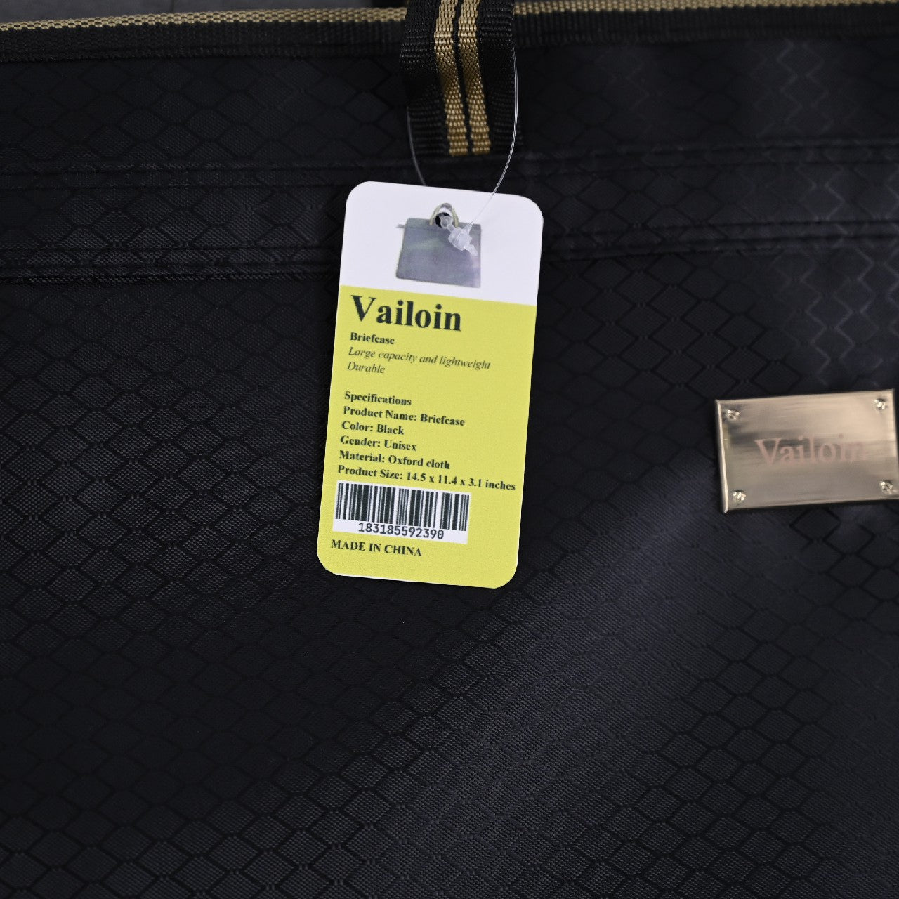 Vailoin Briefcase Laptop Case Computer Bag for Office Travel Business In Black