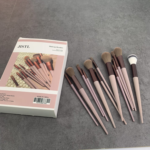 JISTL Makeup Brushes Kit Makeup Brushes Eyeshadow Nose Shadow Lip Brush Kit In Pink