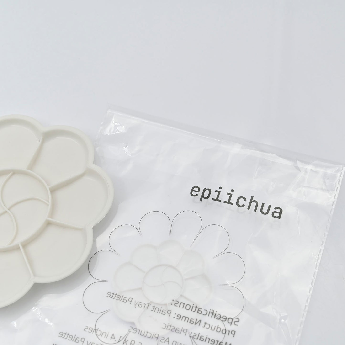 epiichua Paint Palette Tray White Watercolor Palette Pigment Tray Painting Supplies