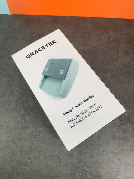 GRACETEK Portable Money Counting Machine Counterfeit Bill Detector Machine For Small Business in Gray