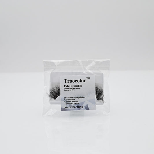 Troocolor Black Natural Thick Cross Type Dense False Eyelashes Curl False Eyelashes