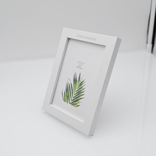 xiaoxianxian 5 Inches MDF Photo Frame Picture Frame In White for Room Ornament