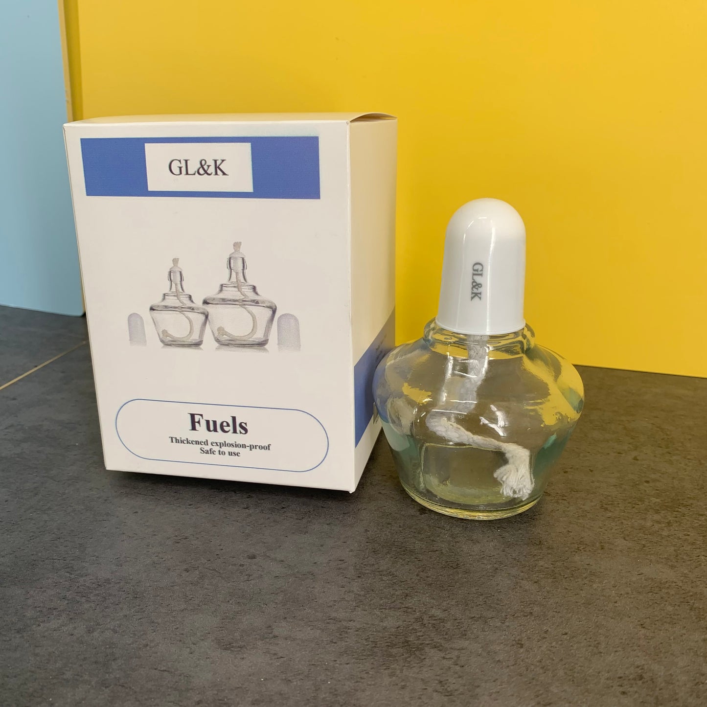 GL&K Ethanol Fuels Glass Alcohol Lamp for Science Experiments, Household and Camping