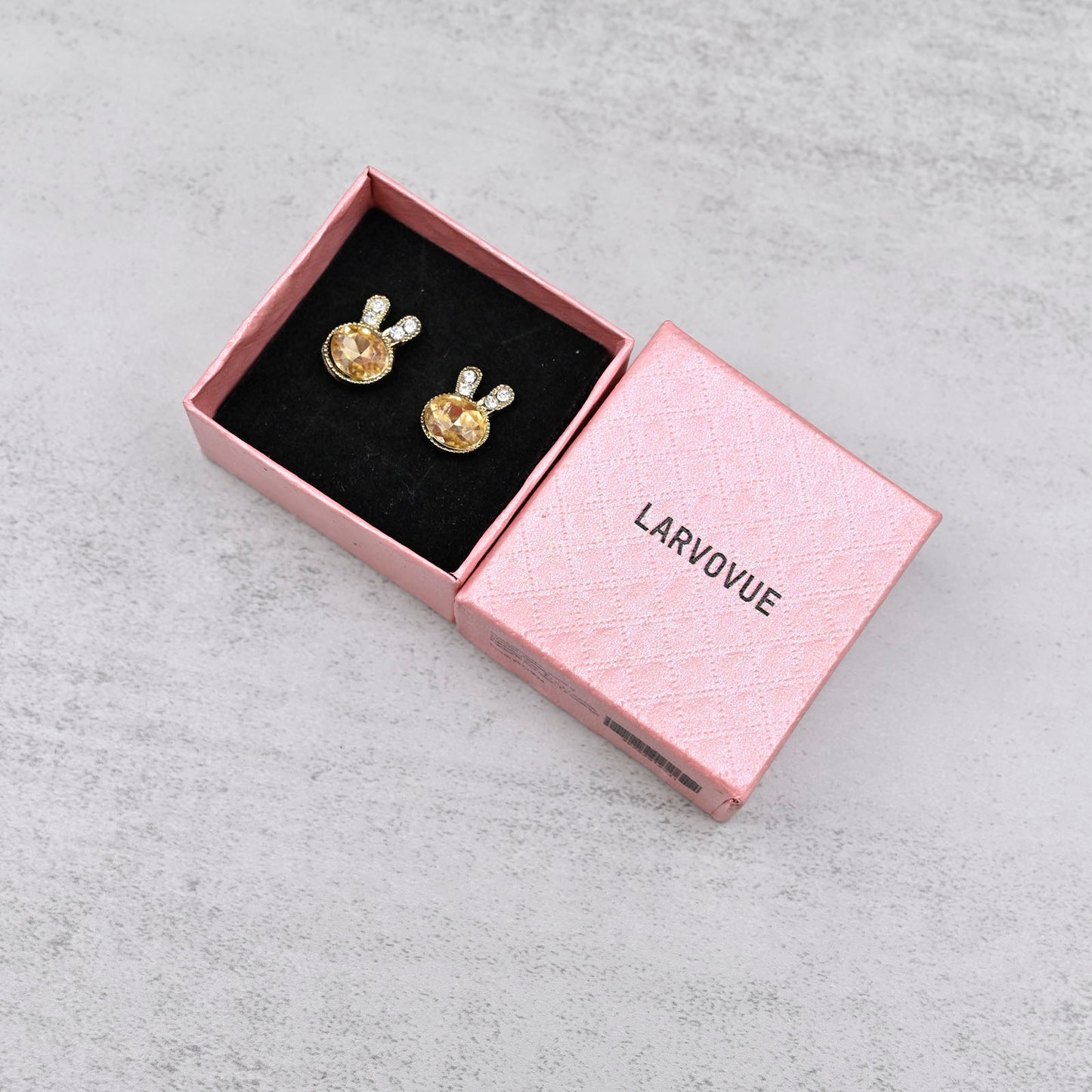 LARVOVUE Cute Animal Bunny Rabbit Ear Stud Earrings for Girl