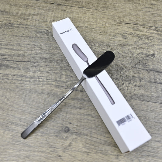 OranGQty 304 Stainless Steel Golden Butter Knife Jam Knife Long Handle Knife