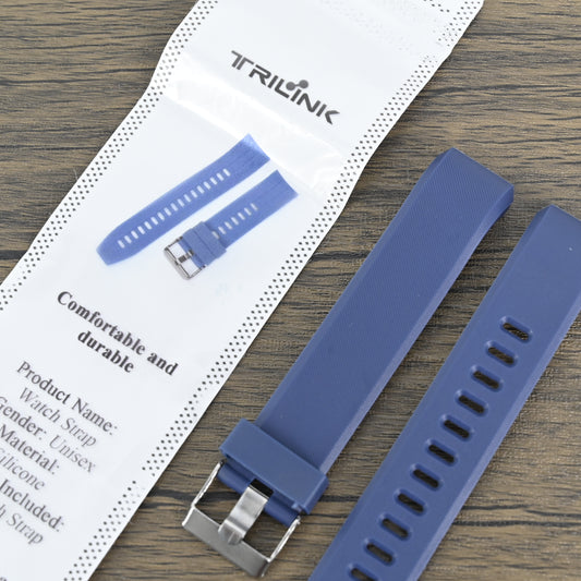 TRILINK 22mm Soft Silicone Strap Universal Elbow Arc Rubber Band Sport Waterproof Replacement