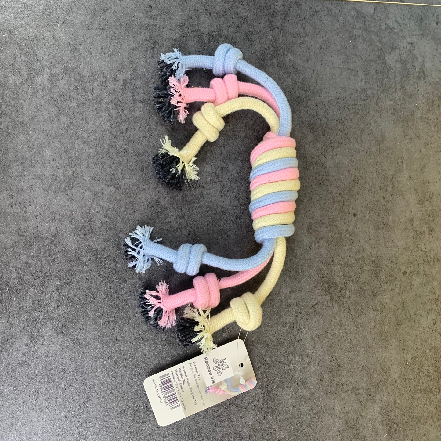 RAINBOW IRIS Cotton Pet Rope Toy Pet Chew Toy for Dogs