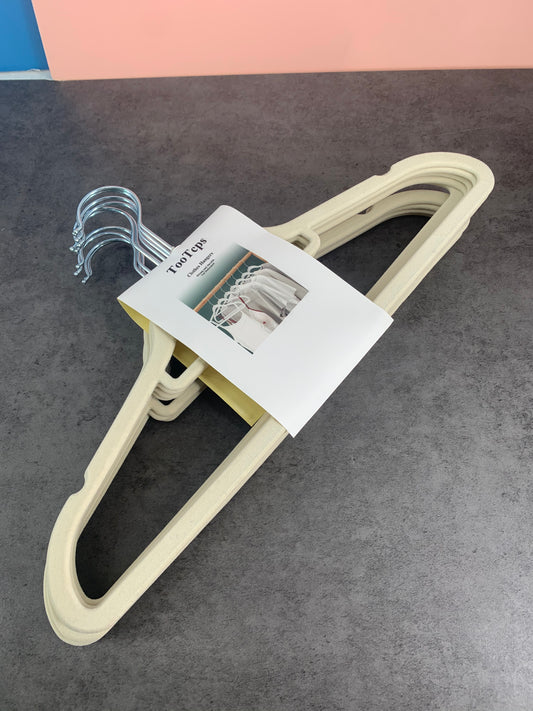 TooTcps 10 Pcs High-Grade Flocking Hanger Magic Hanger Seamless Non-Slip Adult Organizer Storage Non-Slip Plastic Hanger