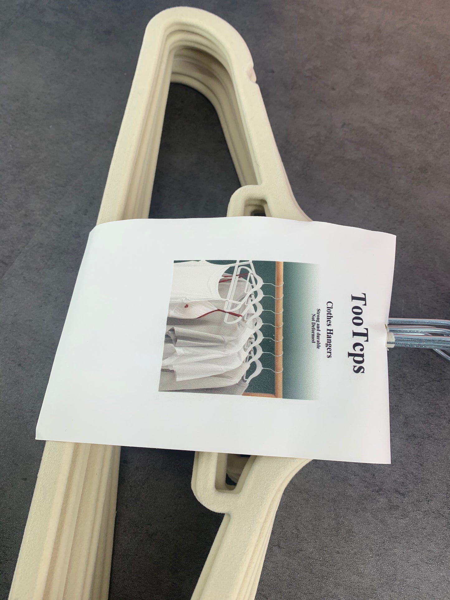 TooTcps 10 Pcs High-Grade Flocking Hanger Magic Hanger Seamless Non-Slip Adult Organizer Storage Non-Slip Plastic Hanger