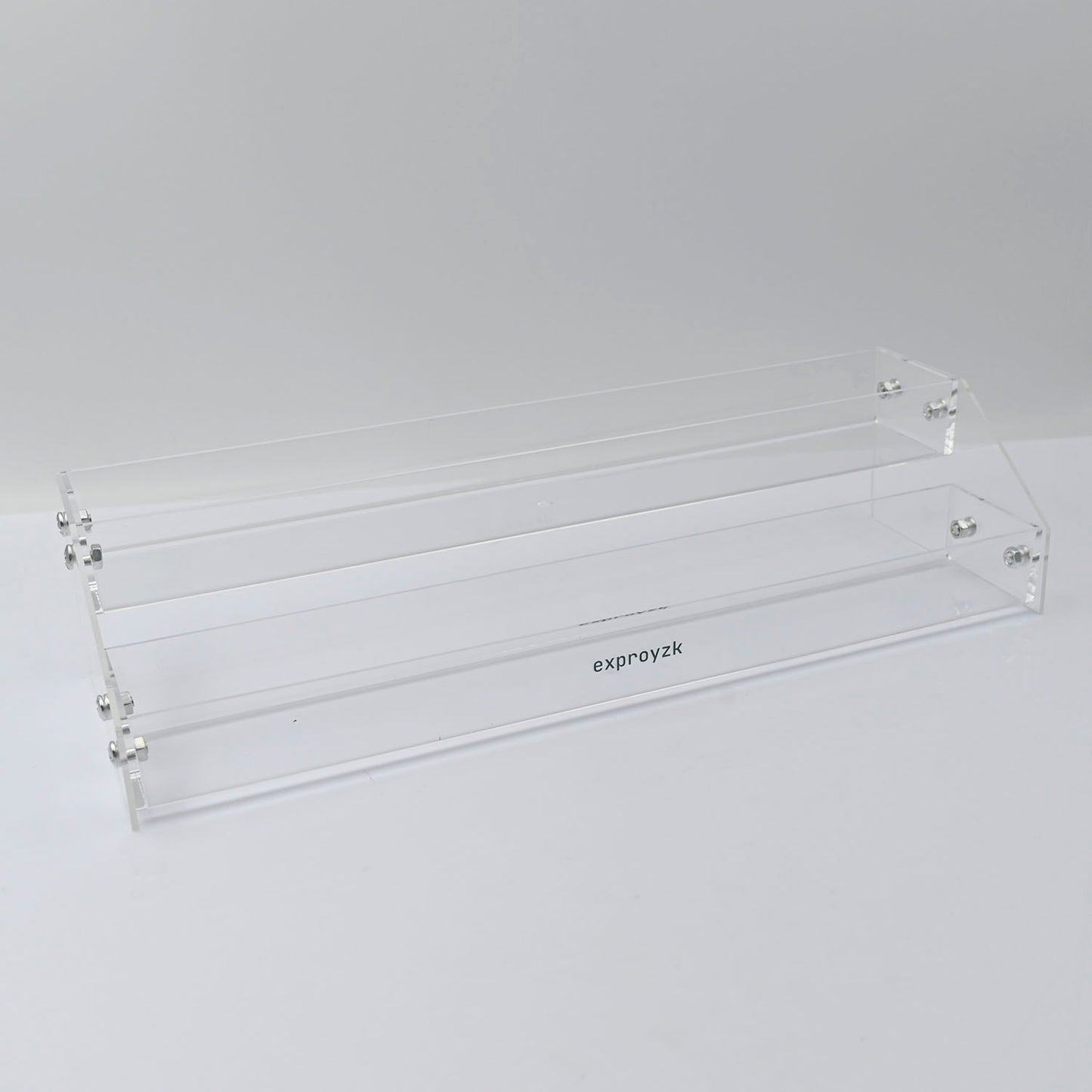 exproyzk 2 Layer Wide Groove Jewelry Display Stand Holder Display Racks