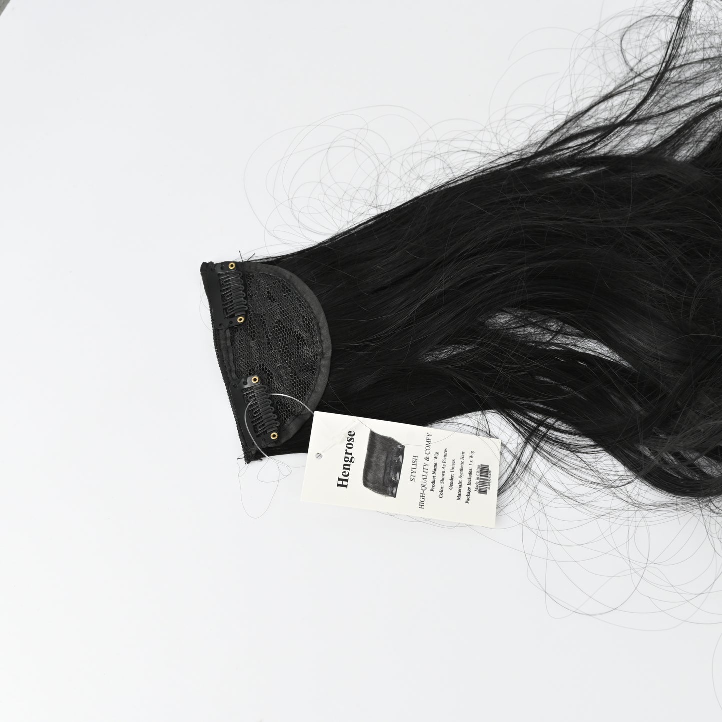 Hengrose Black Synthetic Wig Premium False Hair