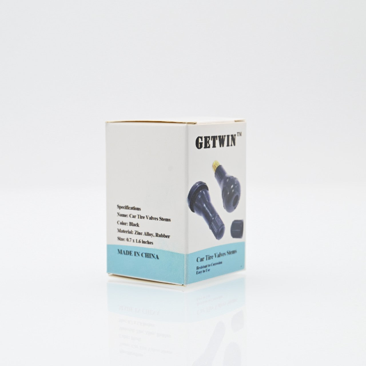 GETWIN Rubber Car Tire Valve Stems Black Standard Length Replacement Tire Valve