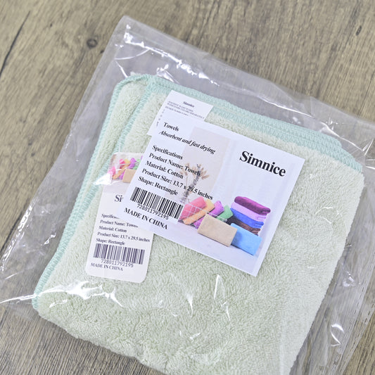 Simnice Face Towel Adult Soft Terry Absorbent Quick Drying Body Hand Hair Bath Towels Washbasin Facecloth Bathroom