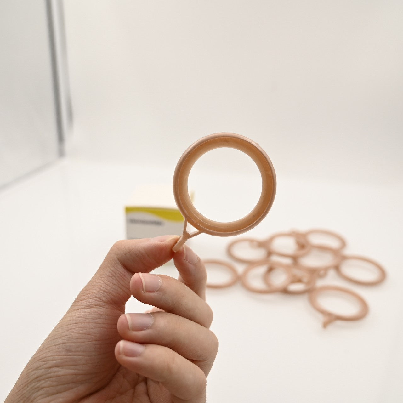 xiaoxiaozhijia PP Curtain Rings, Rose Gold, Durable and Easy to Install