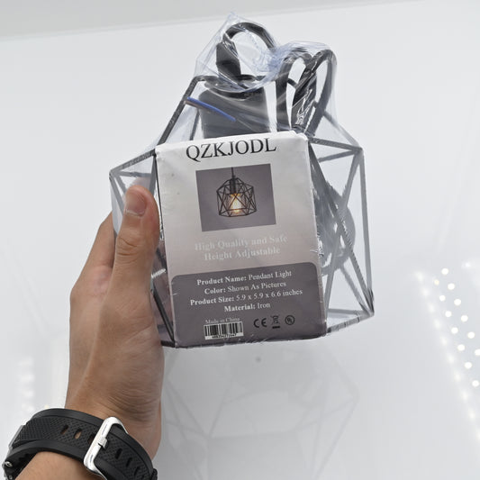 QZKJODL Hanging Lamps Iron Head Lamp Ceiling Light Fixture Lantern for Kitchen Living Room Dining Room Bedroom