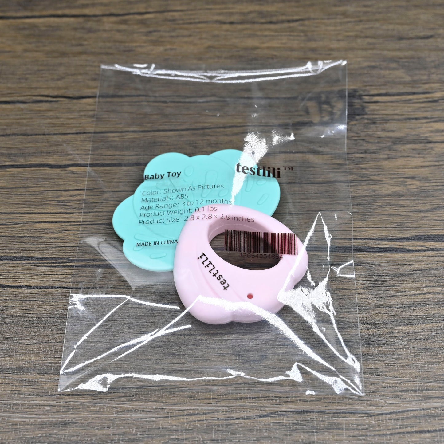 testlili Newborn Baby Rattles Grab Toys Chews Teethers Soft Rubber Bell Kid Toy