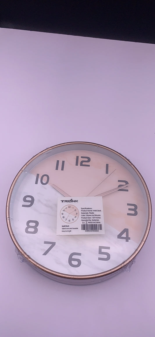 TRILINK European Imitation Marble Wall Clock Simple Modern Design Quartz Clock