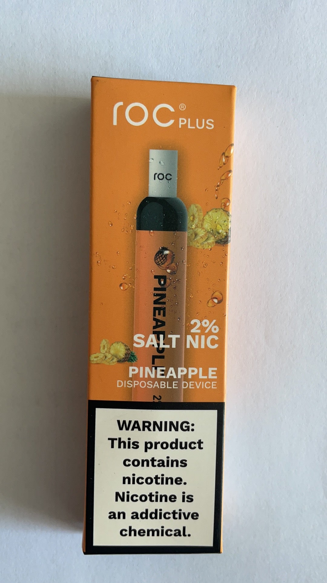 roc Light Nicotine mango Flavor Content E-cigarettes in yellow