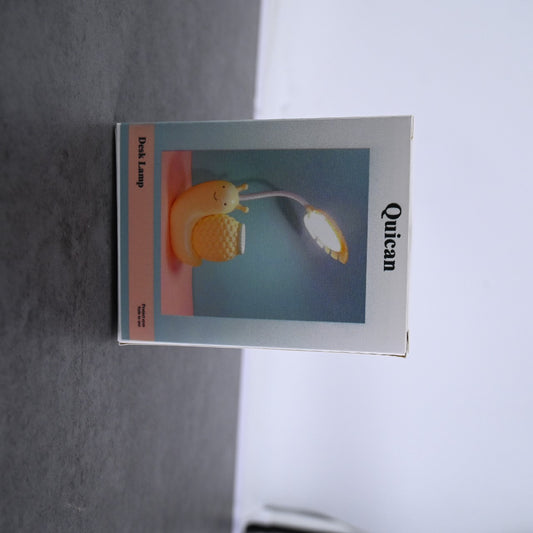 Quican Cute Cartoon Snail Shape Desk Lamp for Children Protect Eyes Lamp In Yellow