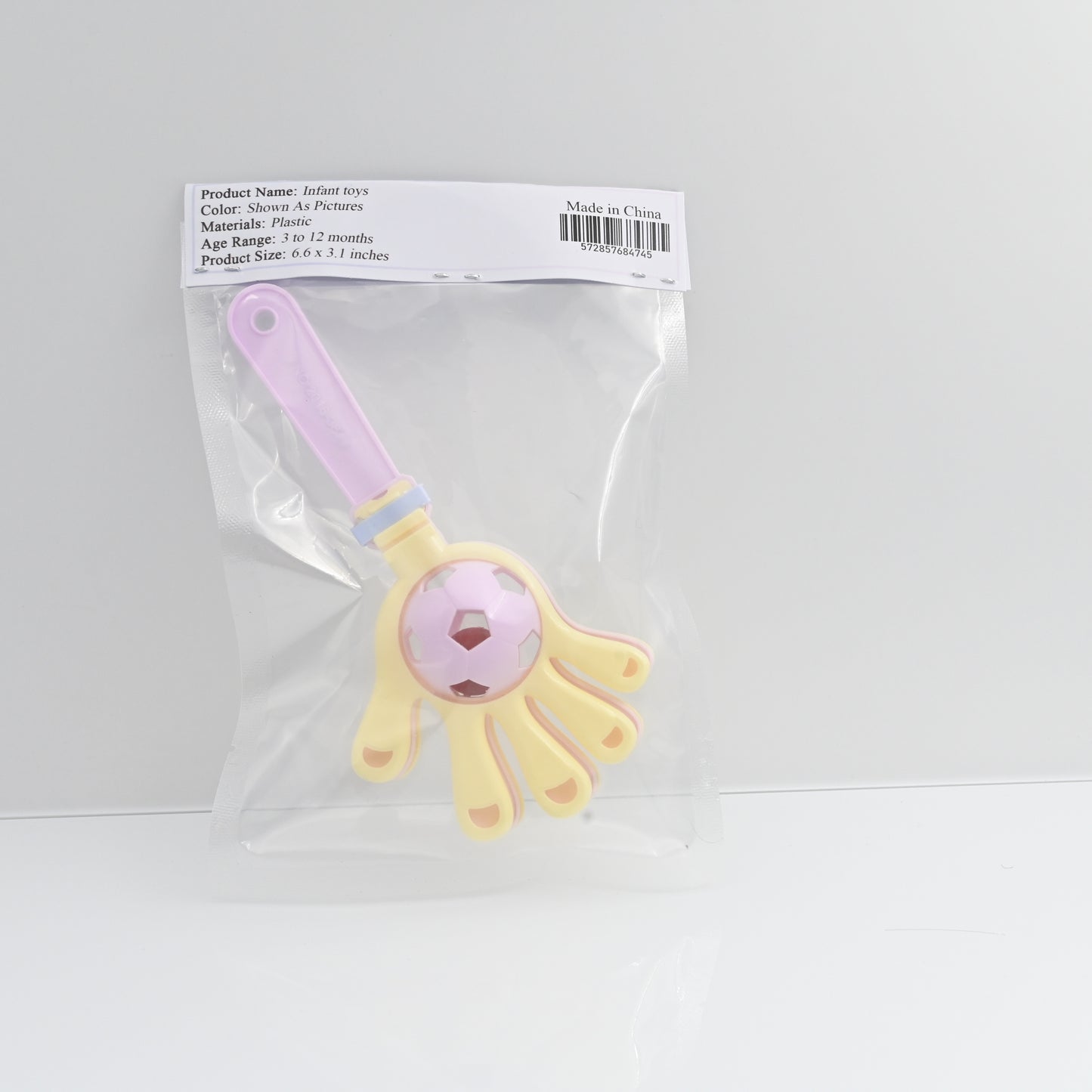 GENUOVA Infant Toys Fashion Colorful Bells Hand Clapper Children Clapping Toy