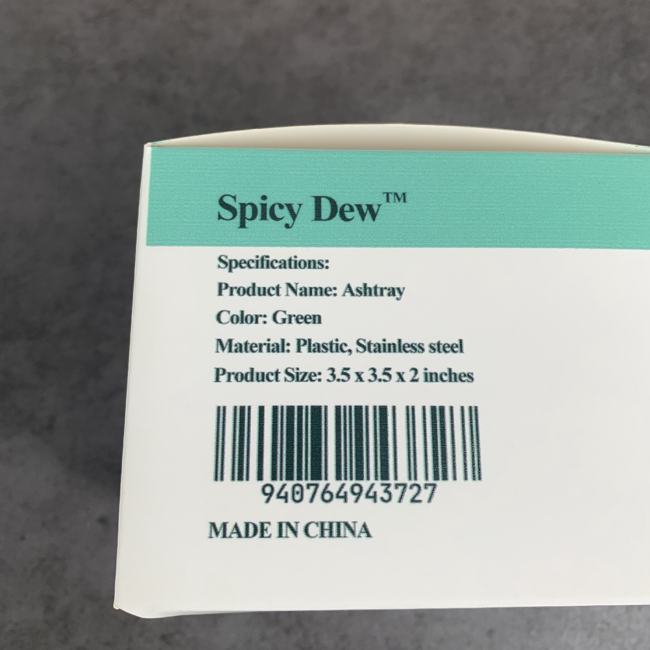 Spicy Dew Square Ashtray Thickened Ashtray For Living Room Terrace Outdoor Decoration In Green