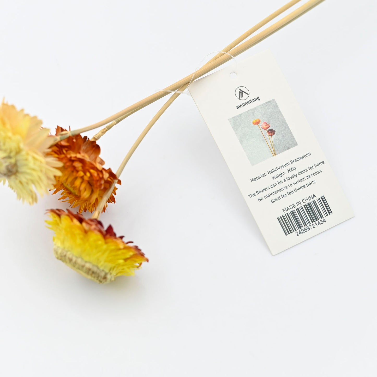 Meimeitang 1 Piece Dried Flower in Yellow