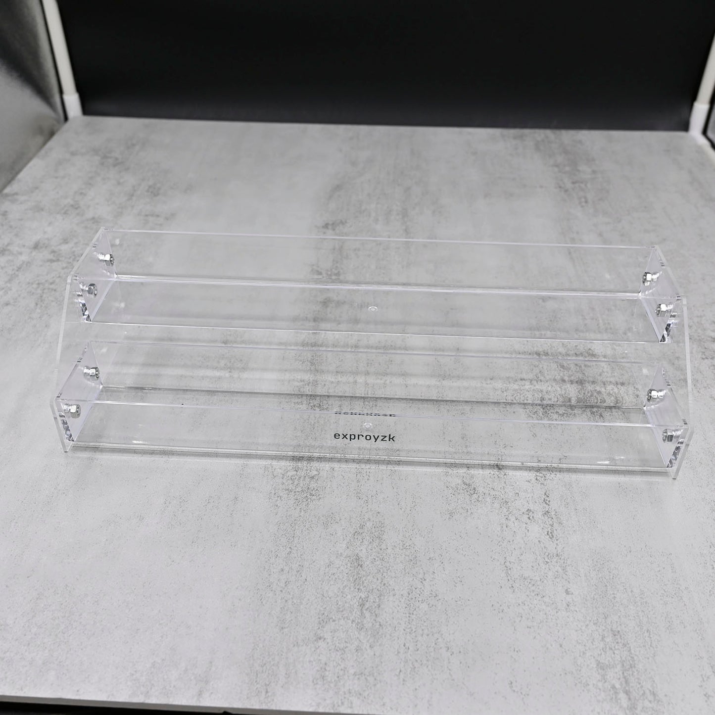 exproyzk 2 Layer Wide Groove Jewelry Display Stand Holder Display Racks