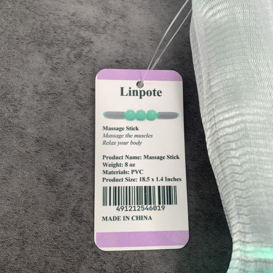 Linpote Muscle Roller Stick Body-building Roller for Fitness Yoga Legs Arm Round Body Massager In Green