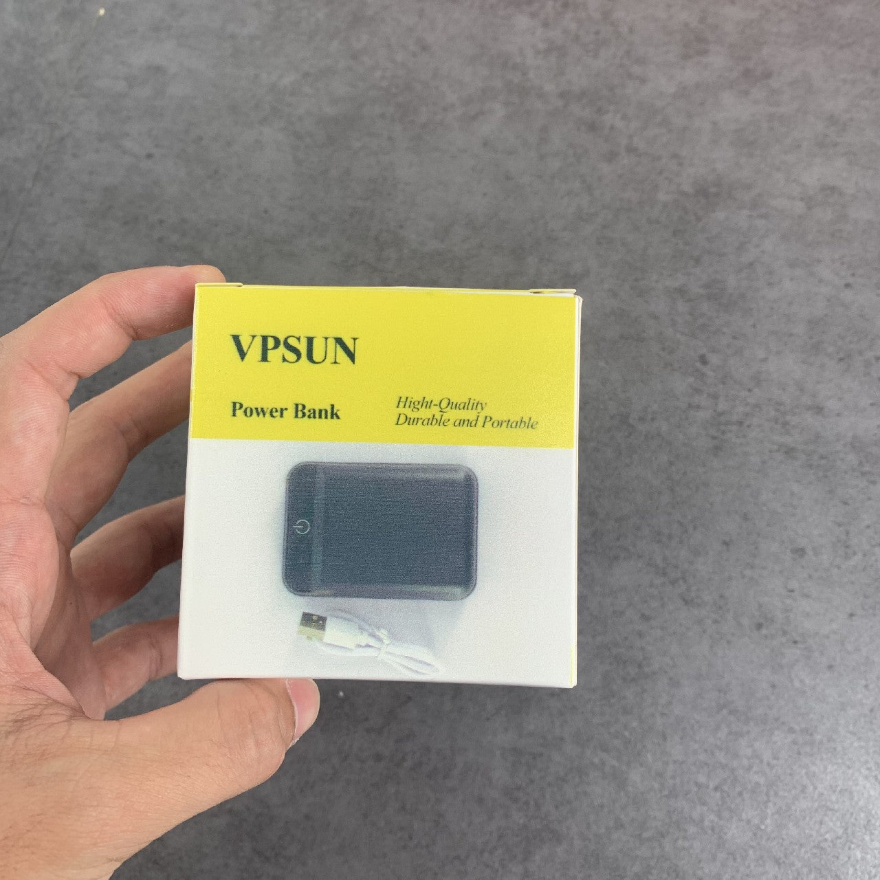VPSUN Portable Charger Power Bank Portable Large Capacity Power Bank In Black