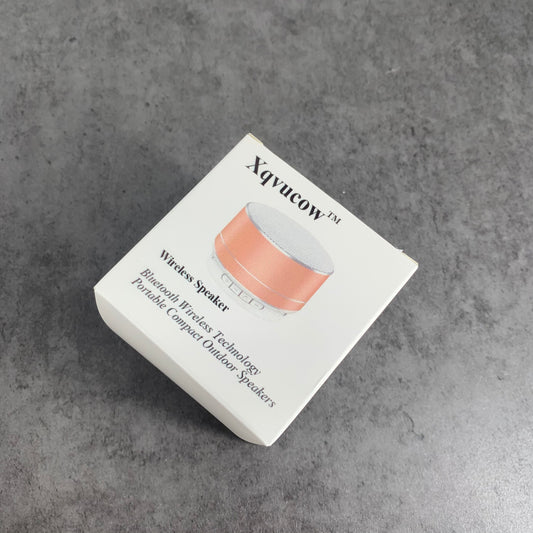 Xqvucow Mini Portable Speaker Bluetooth Wireless Car Audio USB Speakers in Gold