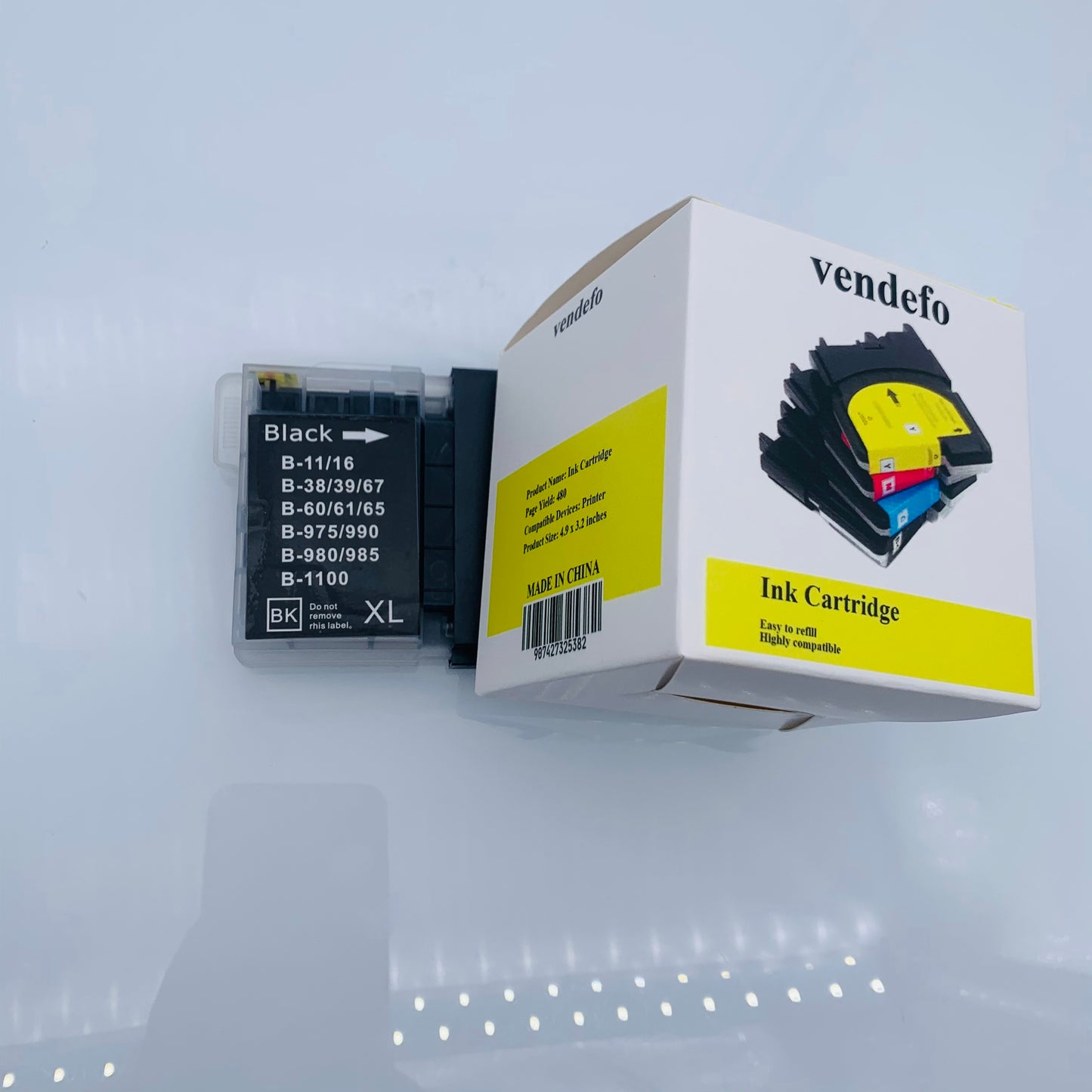 vendefo Printers Ink Cartridges Suited for MFC-J265W MFC-J410 J415W LC975BK 985, Black