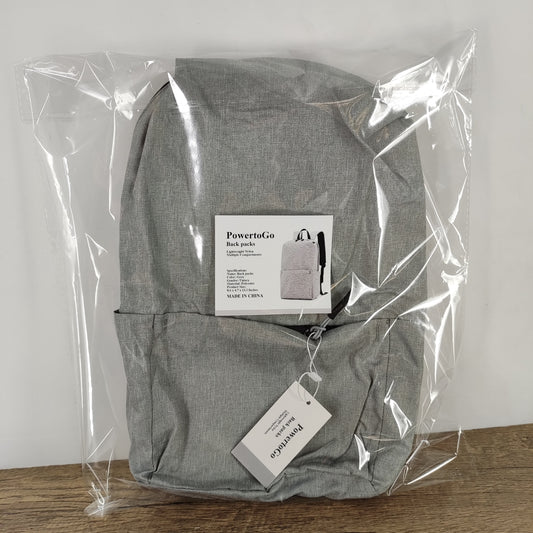 PowertoGo Travel Laptop Backpack Water Resistant Backpacks for Men, Grey