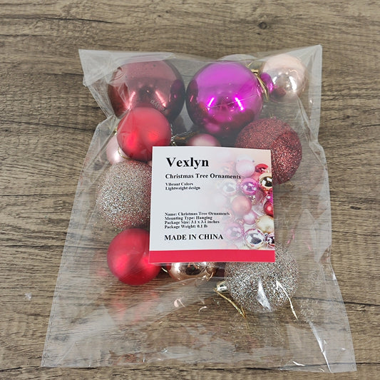 Vexlyn Glittering Cheer: Christmas Tree Ornaments - Sparkling Holiday Decorations for Festive Joy!